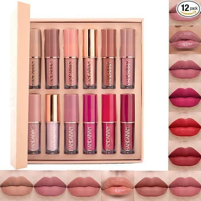 Luxury Velvet Matte Liquid Lipstick Set 12Pcs
