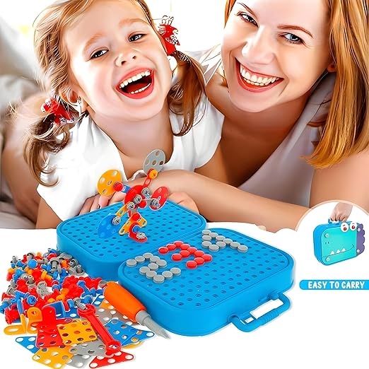 3D Dinosaur & Screw Construction Kit STEM Educational Puzzle Set for Kids
